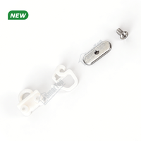 Accessoires traditionnels SMARTOP pour rails de rideaux simples, roulettes de glisse pour rideaux à plis ondulés, poulie en plastique pour rail de rideau en PVC