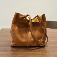 Sac fourre-tout souple grande capacité avec logo personnalisé, en cuir tanné végétal de première qualité, sac à bandoulière pour femme, idéal pour le quotidien, le travail et les voyages
