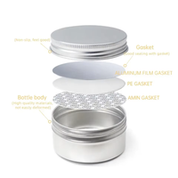Pot rond en aluminium personnalisé avec couvercle fileté pour aliments, cosmétiques, médicaments – Emballage sûr et étanche – Logo OEM – Vente en gros directe usine