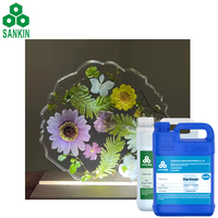 Résine Époxy Liquide Transparente pour Artisanat, Plateaux de Lampes, Résine Époxy A et B pour Fleurs, Tables, Bijoux et Créations Artisanales
