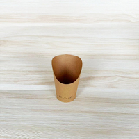 Gobelet jetable en papier kraft 12oz, à bords inclinés, résistant à la graisse, pour charcuterie, apéritifs et frites