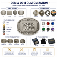 Boucle de ceinture moulée sur mesure en 3D avec finition anti-nickel, vente en gros pour hommes, femmes, cow-boy et créateurs de mode
