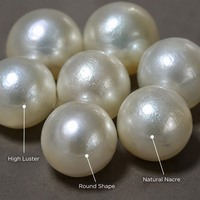 Perles de culture d'eau douce naturelles en gros, haute brillance, forme riz, presque rondes, pour la fabrication de bijoux