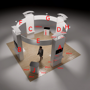 <span class=keywords><strong>Stand</strong></span> d'exposition léger en tissu tendu pour salons professionnels - Vente en gros - Product Image 3
