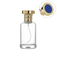 Vente en gros de flacons de parfum en verre transparents cylindriques de luxe de 30 ml, 50 ml, 100 ml avec bouchon à vis, classiques, étanches, écologiques, emballage en boîte