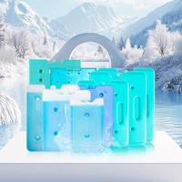 Série complète de blocs de glace réutilisables, durables et non toxiques - 150-3300G, multi-tailles, étanches, en PEHD bleu, pour la chaîne du froid (aliments et vin)