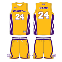 Ensemble uniforme de basket-ball pour jeunes hommes, maillot à col rond et short avec poches, vêtements d'entraînement pour équipe de club, nom et numéro personnalisés