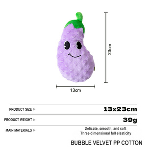 Giocattoli interattivi della corda del cane con il morso cigolante della peluche della frutta per la dentizione dei cuccioli e la pulizia dei denti - Product Image 2