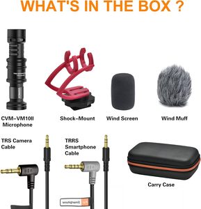 Microphone de caméra, microphone vidéo professionnel de CVM-VM10II Comica avec support antichoc, <span class=keywords><strong>Deadcat</strong></span>, micro fusil de chasse compact compatible avec - Product Image 6