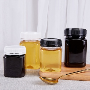 Bouteille carrée en plastique vide de 145 ml/180 ml/215 ml/360 ml, transparente/marron, conteneur d'emballage, pot à miel PET de 200 g 250 g 300 g 500 g, pot à bonbons - Product Image 4