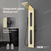 Offre Spéciale moderne en acier inoxydable 304 panneau de douche mural multi-mélangeur panneau intelligent Jet modèles de pulvérisation souple pour salle de bain