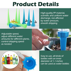 automatique Spike Flower Cone Dripper Dispositif d'arrosage automatique Spike Dripper Garden Plastic Plant Watering Spike - Product Image 2