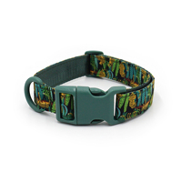 Nouveau produit chaud 2025 collier de chien imprimé avec boucle colorée collier de chien en Polyester logo colliers de chien fantaisie motif différent