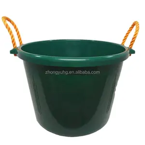 18 Gallon rope handles plastic utility tub large rope handle bucket