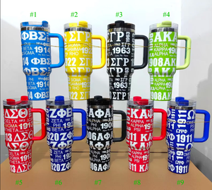 Tazas <span class=keywords><strong>de</strong></span> Acero Inoxidable <span class=keywords><strong>de</strong></span> 40 oz Delta Sigma Theta Zeta Phi Beta, Tazas Griegas Personalizadas <span class=keywords><strong>de</strong></span> la Hermandad ZPB con Asa y Pajita - Product Image 2