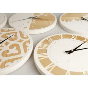 Spruce <b>wood</b> <b>wall</b> <b>clock</b> sustainable merchandising - Product Image 1