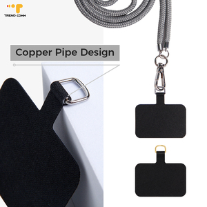 Étui de téléphone <span class=keywords><strong>incassable</strong></span> et robuste avec languette de fixation transparente, cordon de téléphone avec anneau métallique, support universel pour cordon de téléphone à porter en bandoulière - Product Image 4