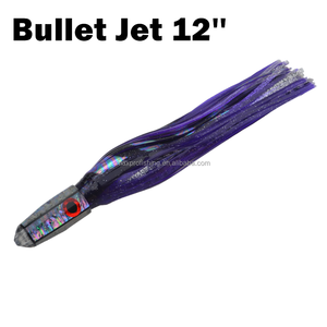 Señuelos de arrastre con cabeza de bala, Cara de chorro de resina de atún pequeño, 5, 6, 8, 10, 12, 14 y 16 pulgadas - Product Image 2