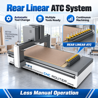 Fabricant professionnel de routeurs CNC pour le bois Alpha, routeur CNC à double broche 1325 ATC pour la fabrication de meubles en bois et en panneaux MDF