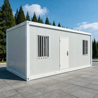 Maison conteneur préfabriquée de luxe moderne en panneaux sandwich, 20/40 pieds, en acier, 2 à 4 chambres, type villa