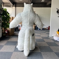 Costume de Mascotte Gorille Gonflable de Haute Qualité et Pas Cher, Tenue de Gorille à Poils Longs pour Adultes, Idéal pour Fêtes et Carnavals
