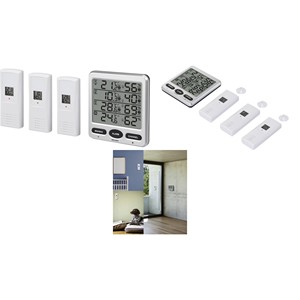 Renkforce Funk-Thermo-/<b>Hygrometer</b> Silber TF0073 (940910088243) - Product Image 1