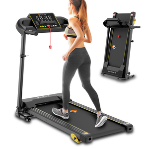 Tapis roulant électrique pliable silencieux pour usage domestique, double <span class=keywords><strong>amortisseur</strong></span>, capacité de charge de 100 kg, portable, écran LED, inclinaison manuelle - Product Image 4