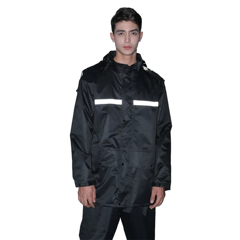 Factory High quality Oxford cloth riding cycling raincoat breathable reflective rain suit rain wear