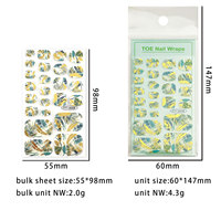Pembungkus Kuku Kaki Gel Tanpa Lampu UV, Stiker Kuku Kaki Gel Lembut, Desain Leopard, Floral, Marmer, OEM ODM Grosir