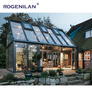 Rogenilan personnalisé toit incliné moderne en aluminium stratifié véranda pour villa arrière-cour pergola <span class=keywords><strong>maison</strong></span> en verre - Product Image 5