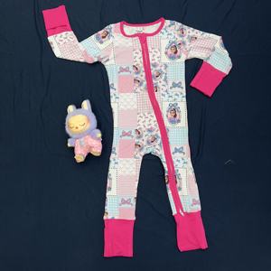 竹製ベビーパジャマ 長袖ジッパーロンパース服 竹製ジッパー付きベビー子供用スリーパー ジッパー付き服 - Product Image 2