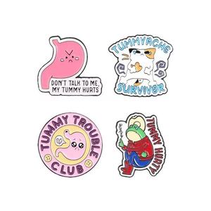 Broches et épingles créatives uniques en gros : Broches originales en forme d'organe, épingles en métal mignonnes et excentriques en forme de rateau et d'estomac, épingles de dessins animés en forme de grenouilles et de chatons pour vêtements - Product Image 1
