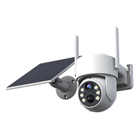 Caméra de sécurité solaire PTZ Tuya à prix d'usine, caméra CCTV extérieure sans fil avec audio bidirectionnel, vision nocturne couleur et détection de mouvement PIR
