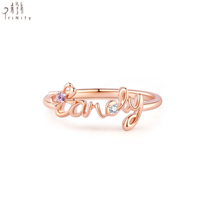 ห่วงโซ่สีชมพูกรงเล็บประดับพลอยสีชมพูสีโรสโกลด์18K สง่างามบรรจุภัณฑ์หรูหราเครื่องประดับอินเทรนด์สำหรับงานเลี้ยงครบรอบปีของผู้หญิง - Product Image 1