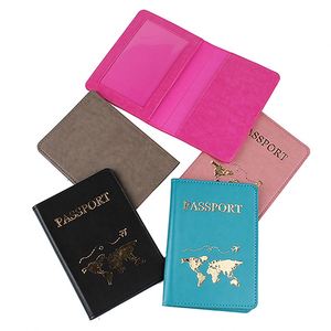New Models Pu Leather <b>Cover</b> Colored Waterproof Blocking Protection <b>Passport</b> Holder Card Organizer - Product Image 3