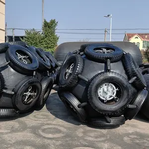 BV Certificated Floating Pneumatic Rubber Fender With Chain And Tyre Net