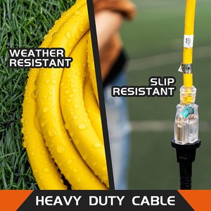 Câble d'alimentation US NEMA 5-15P vers 5-15R avec interrupteur intégré, rallonge CA à 3 broches pour éclairage de lampes et équipements électriques - Product Image 4