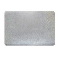 Set de table rectangulaire arrondi en PVC RNPT, finition perlée brossée subtile, effet réfléchissant, résistant à l'huile, pour tables à manger