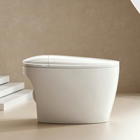 En gros WC intelligent électrique avec bidet intégré, télécommande, siège chauffant, équipement sanitaire de salle de bain OEM, S-trap/P-trap