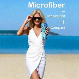 Toalla de Playa de Microfibra Estampada, Estilo Vacacional, de Secado Rápido, Absorbente, Antiadherente, para Salir de Paseo - Product Image 6
