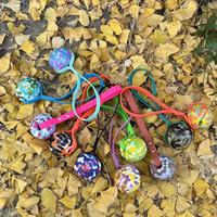 Jouet interactif pour chien à mâcher et à lâcher, balle durable en EVA avec boucle, jouets à mâcher pour animaux de compagnie, jouet en corde pour chien pour l'entraînement