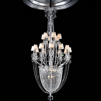 Lustre suspendu en cristal européen élégant, luminaire décoratif d'intérieur pour salle de banquet, villa, salon, hall d'hôtel
