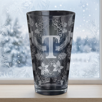 Verre à bière en verre noir gravé personnalisé avec logo pour Noël, gobelet gravé pour cadeau de fêtes, bar à domicile, restaurant