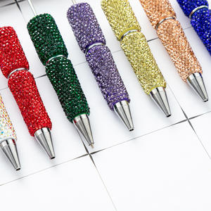Grosir 2025 Pulpen Kristal Berhias Mutiara DIY Glitter Hadiah Siswa Grosir Pulpen Bambu Logo Kuat 1.0mm Stok Tersedia - Product Image 3