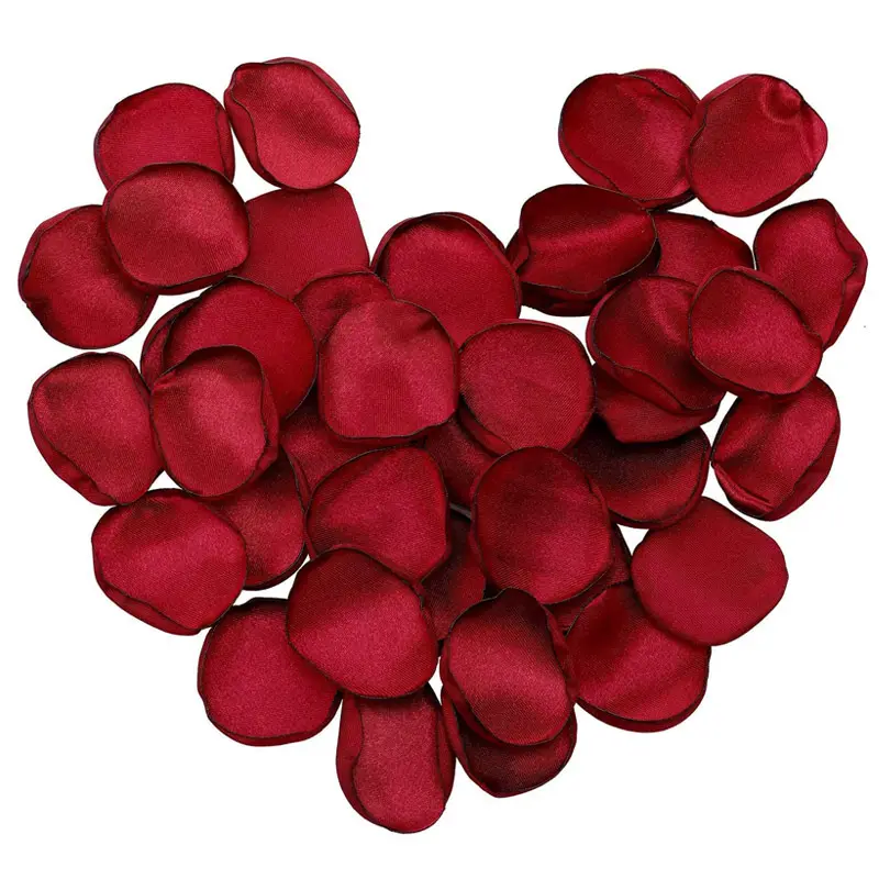 New simulated petals handmade fabric satin cloth laser grilled edge petals wedding Valentine's Day Mother's Day decorations