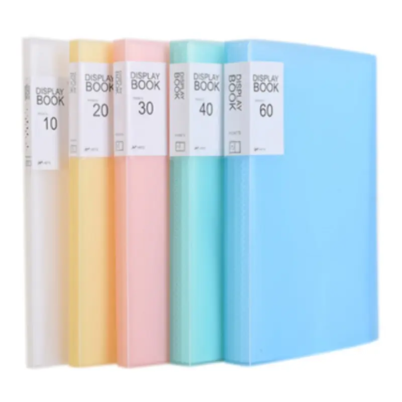 10 Pocket Document Binders A4 Plastic Presentation Book Clear Pockets Art Plastic Sleeves Protectors Translucent Cover