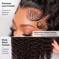 Perruques Lace Front Cheveux Humains Ondulés Profonds 30 Pouces, Densité 180%, Bouclées Effet Mouillé, Pré-Pluckées, Sans Mélange Synthétique, Sans Enchevêtrement, Sans Perte de Cheveux
