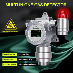 Détecteur de gaz multi-gaz industriel 4-en-1 haute précision en ligne pour espaces confinés, moniteur O2 LEL CO H2S, alarme de fuite, RS485 4-20mA - Product Image 1