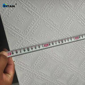 Carreaux de plafond suspendus 2X4 blanc lisse Lamina Para Cielo Falso Plafond Panelen <span class=keywords><strong>Pvc</strong></span> Lay-In Panneau de plafond en gypse - Product Image 1