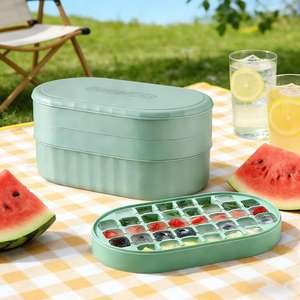 2 Pack Ice Trays for Freezer, 72 Pcs Ice <b>Cube</b> Tray with Lid and Bin, Food-grade Ice <b>Cube</b> Mold,Ice <b>Cube</b> Maker for Chilling Drinks - Product Image 3